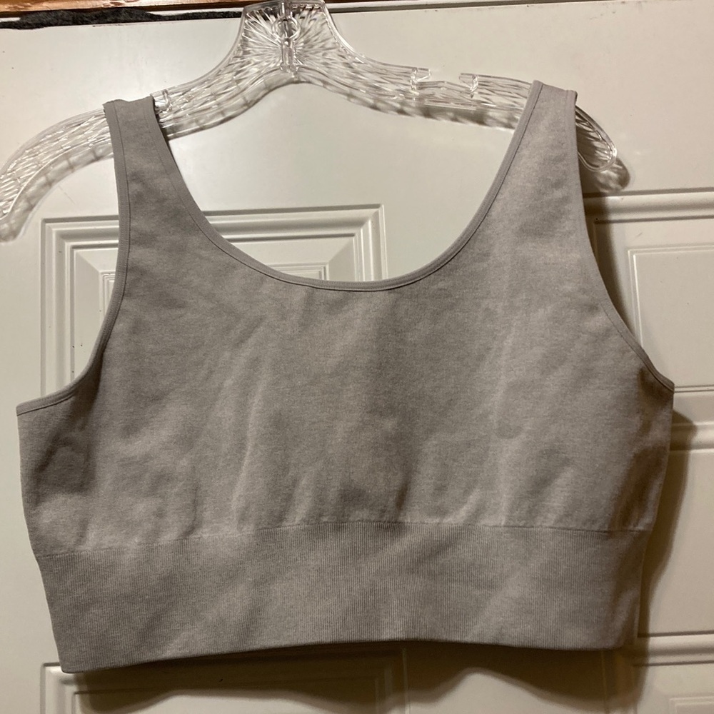 Seamless Scoop-Back Bra‎ - Gray 4XL